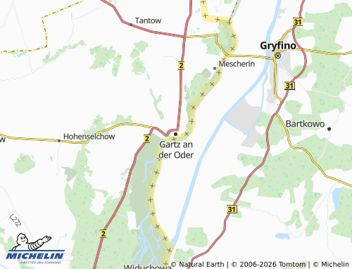 Mapa MICHELIN Gartz an der Oder - ViaMichelin