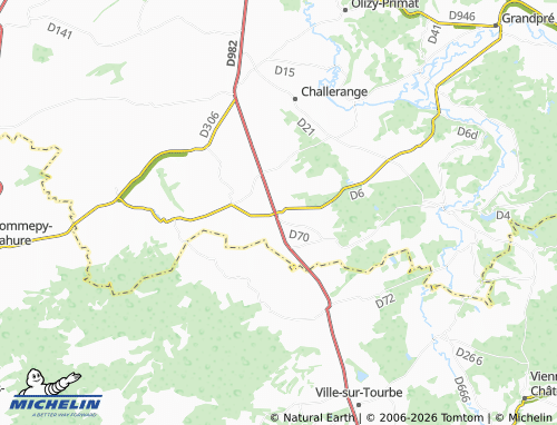 Mapa MICHELIN Séchault - ViaMichelin