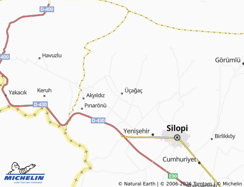 MICHELIN Üçağaç map - ViaMichelin