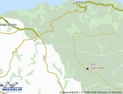 Mapa MICHELIN Challacombe - ViaMichelin