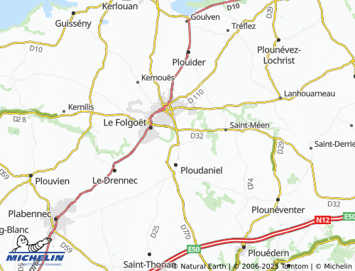 MICHELIN-Landkarte Kerannou - ViaMichelin