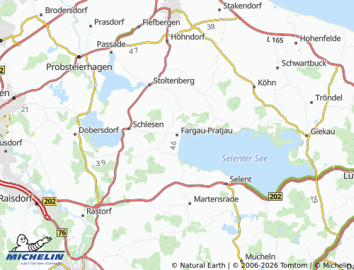 MICHELIN Fargau-Pratjau map - ViaMichelin