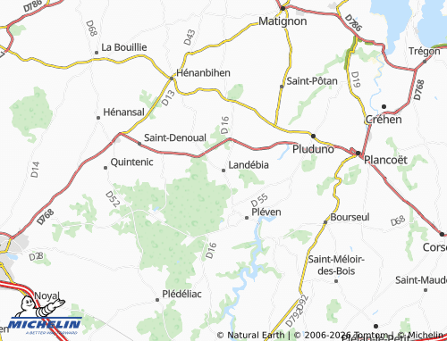 MICHELIN Landébia map - ViaMichelin