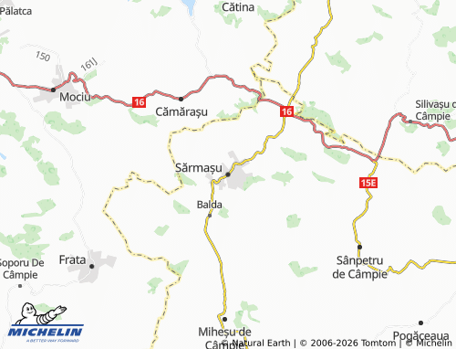 MICHELIN Sărmașu map - ViaMichelin