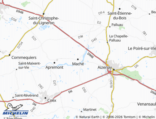 MICHELIN Maché map - ViaMichelin