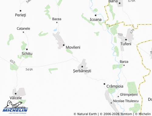 MICHELIN Șerbăneștii De Sus map - ViaMichelin