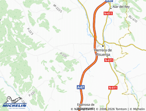 MICHELIN Páramo de Boedo map - ViaMichelin