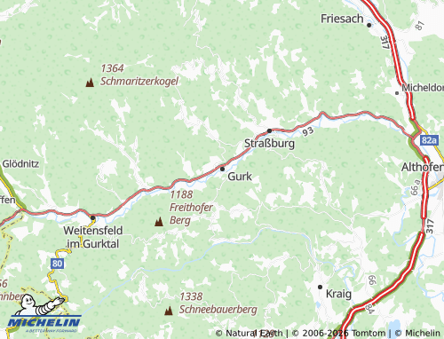 MICHELIN Gurk map - ViaMichelin