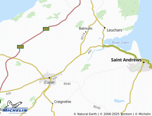 Mapa MICHELIN Dairsie - ViaMichelin