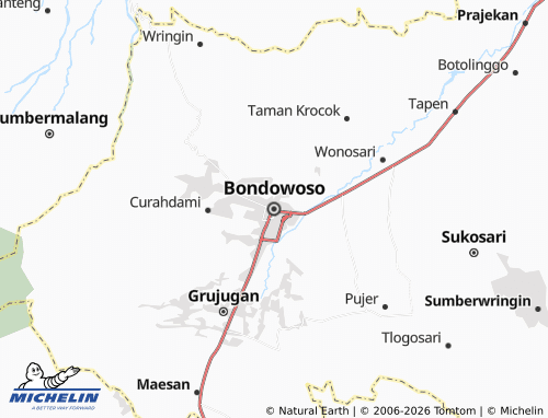 MICHELIN Bondowoso map - ViaMichelin