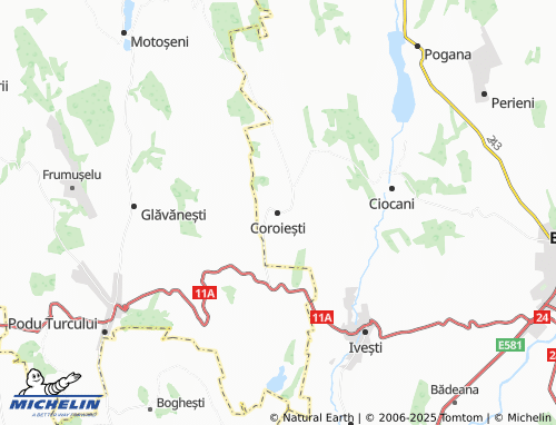 MICHELIN Coroiești map - ViaMichelin