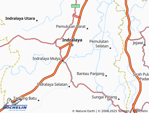 MICHELIN Muara Penimbung Ulu map - ViaMichelin