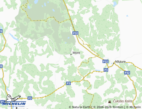 MICHELIN-Landkarte Mores pagasts - ViaMichelin