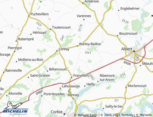 MICHELIN Baizieux map - ViaMichelin