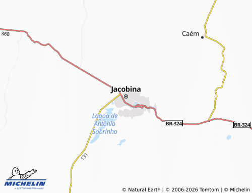 Mappa MICHELIN Jacobina - ViaMichelin