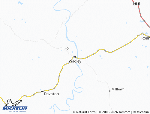 Mappa MICHELIN Wadley - ViaMichelin