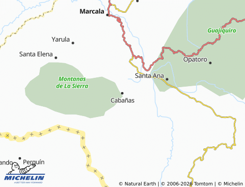 MICHELIN Cabañas map - ViaMichelin