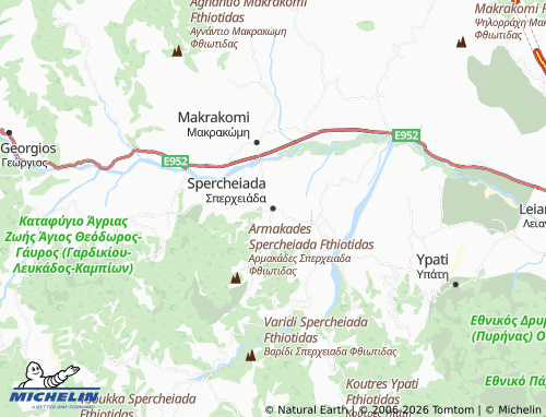 MICHELIN Spercheiada map - ViaMichelin