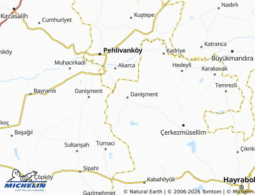 MICHELIN Danişment map - ViaMichelin