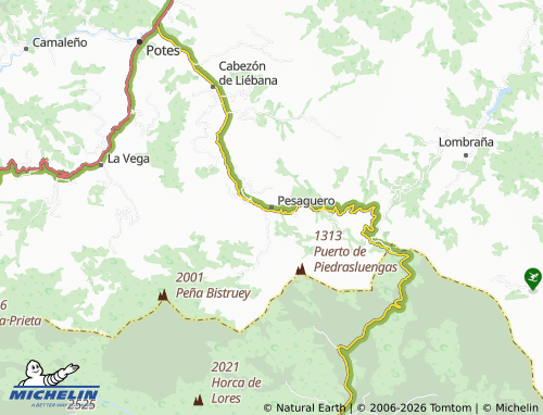 MICHELIN-Landkarte Pesaguero - ViaMichelin