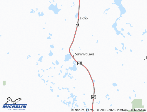 Carte MICHELIN Summit Lake - ViaMichelin