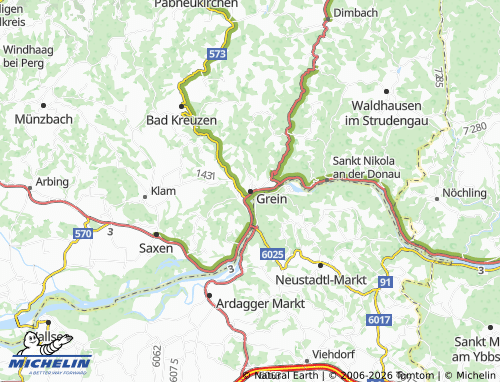 Mapa MICHELIN Grein - ViaMichelin
