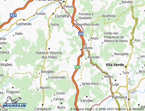 MICHELIN Santa Marinha map - ViaMichelin