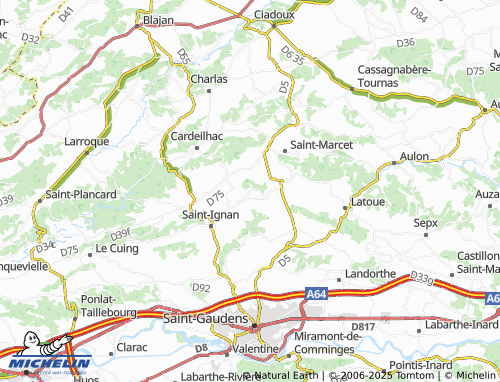 Carte MICHELIN Larcan - ViaMichelin