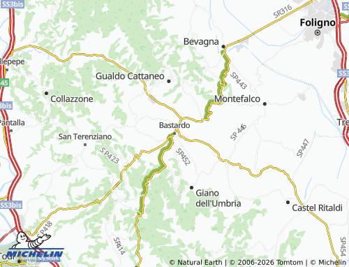 MICHELIN Bastardo map - ViaMichelin