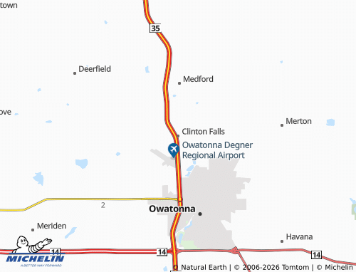 Carte MICHELIN Clinton Falls - ViaMichelin
