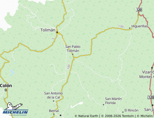 Mappa MICHELIN Villas de Guadalupe - ViaMichelin