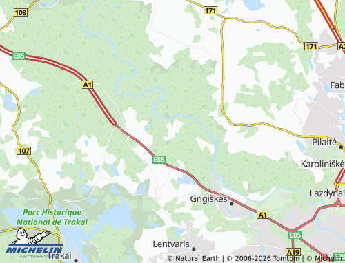 MICHELIN Vosyliukai map - ViaMichelin