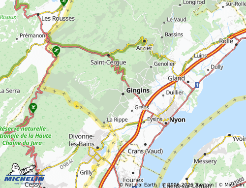 Mapa MICHELIN Gingins - ViaMichelin