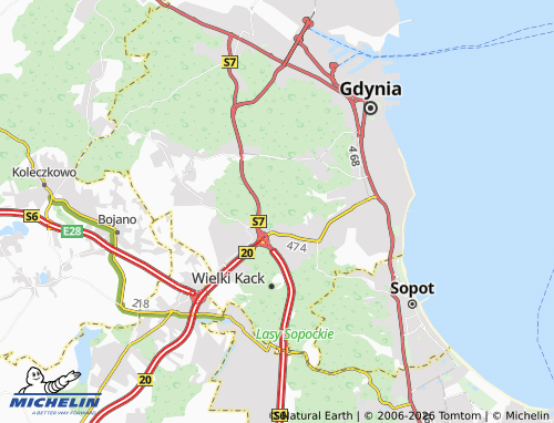 MICHELIN Karwiny map - ViaMichelin