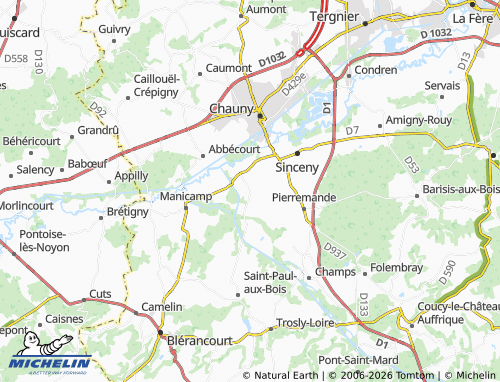 MICHELIN Bichancourt map - ViaMichelin