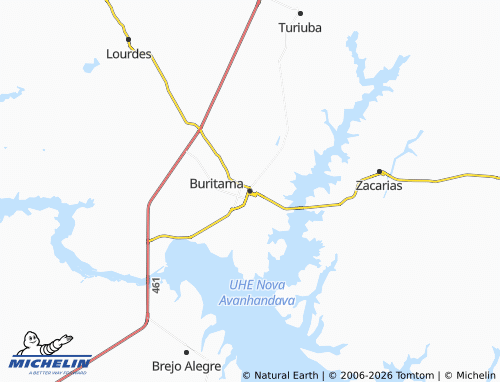 Mapa MICHELIN Buritama - ViaMichelin