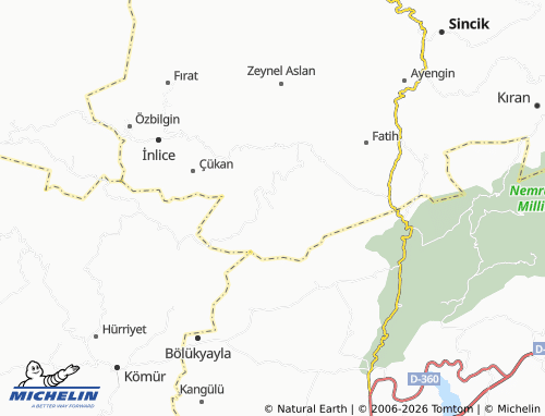 MICHELIN Çamdere map - ViaMichelin