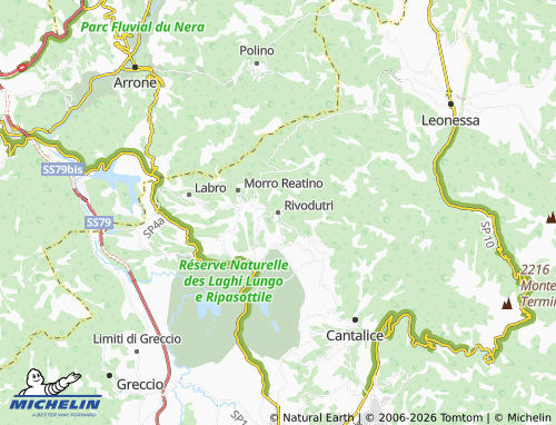 MICHELIN-Landkarte Rivodutri - ViaMichelin