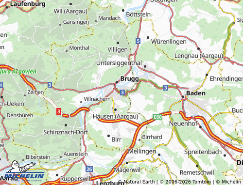 Mapa MICHELIN Windisch - ViaMichelin
