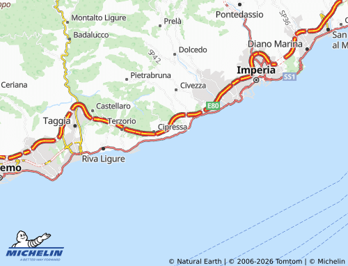 MICHELIN Piani Paorelli map - ViaMichelin
