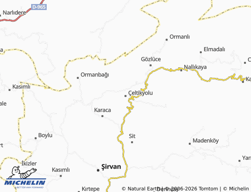 MICHELIN Çeltikyolu map - ViaMichelin