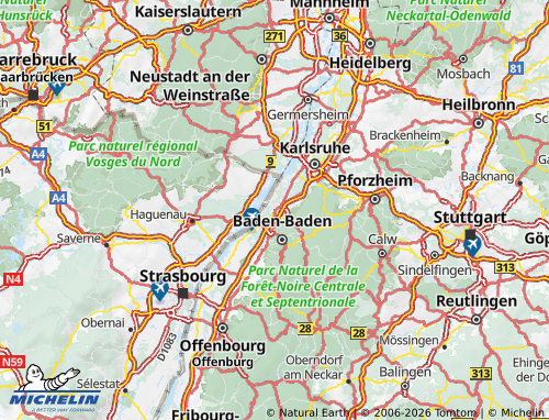 Kaart MICHELIN Rastatt - ViaMichelin