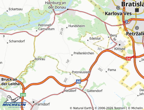 MICHELIN Prellenkirchen map - ViaMichelin