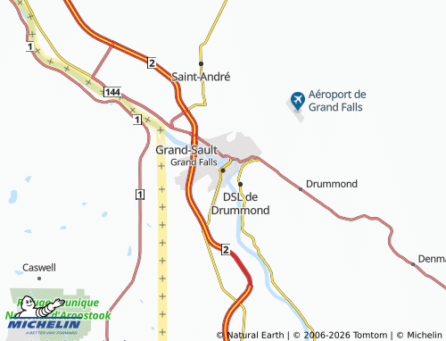 Kaart MICHELIN Grand Falls - ViaMichelin