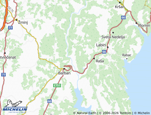 MICHELIN-Landkarte Kunj - ViaMichelin