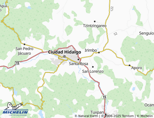 MICHELIN Agua Quemada map - ViaMichelin
