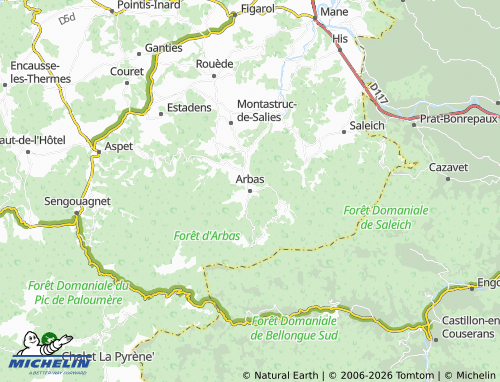 Mappa MICHELIN Arbas - ViaMichelin