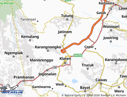 Carte MICHELIN Ngawen - ViaMichelin