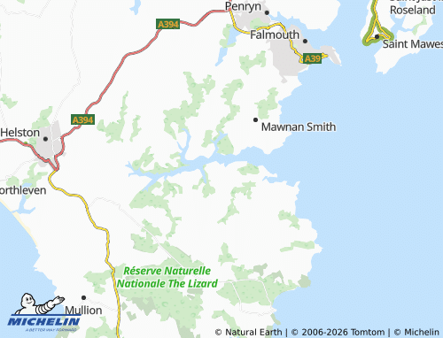MICHELIN Helford map - ViaMichelin