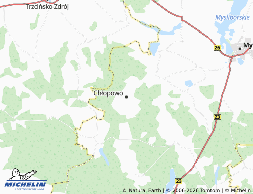 MICHELIN-Landkarte Chłopowo - ViaMichelin